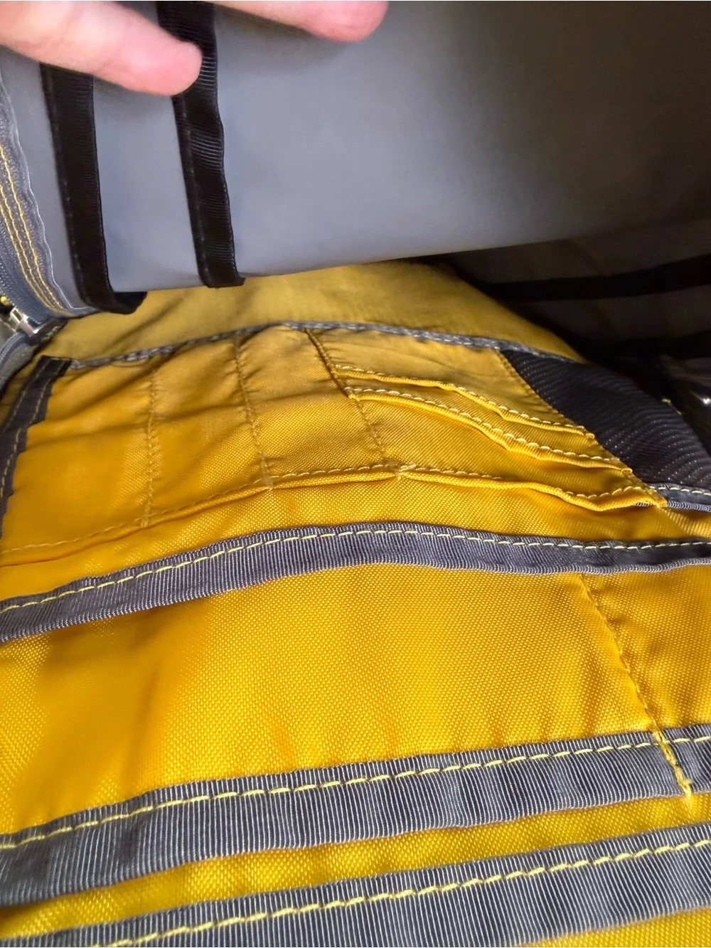 The North Face Hot Shot Backpack Grey Yellow Laptop Daypack T196